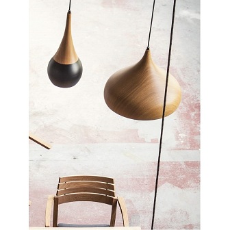 Duża lampa wisząca Boston Woodlike 42cm